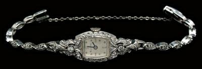 Appraisal: Lady's diamond Bulova wristwatch -jewel movement kt white gold case