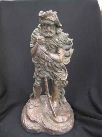 Appraisal: Bronze Statue of a Mountain Man signed Largo '' tall