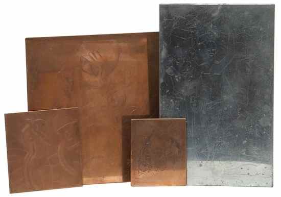 Appraisal: Arnold Auerbach - A group of original copper plates including