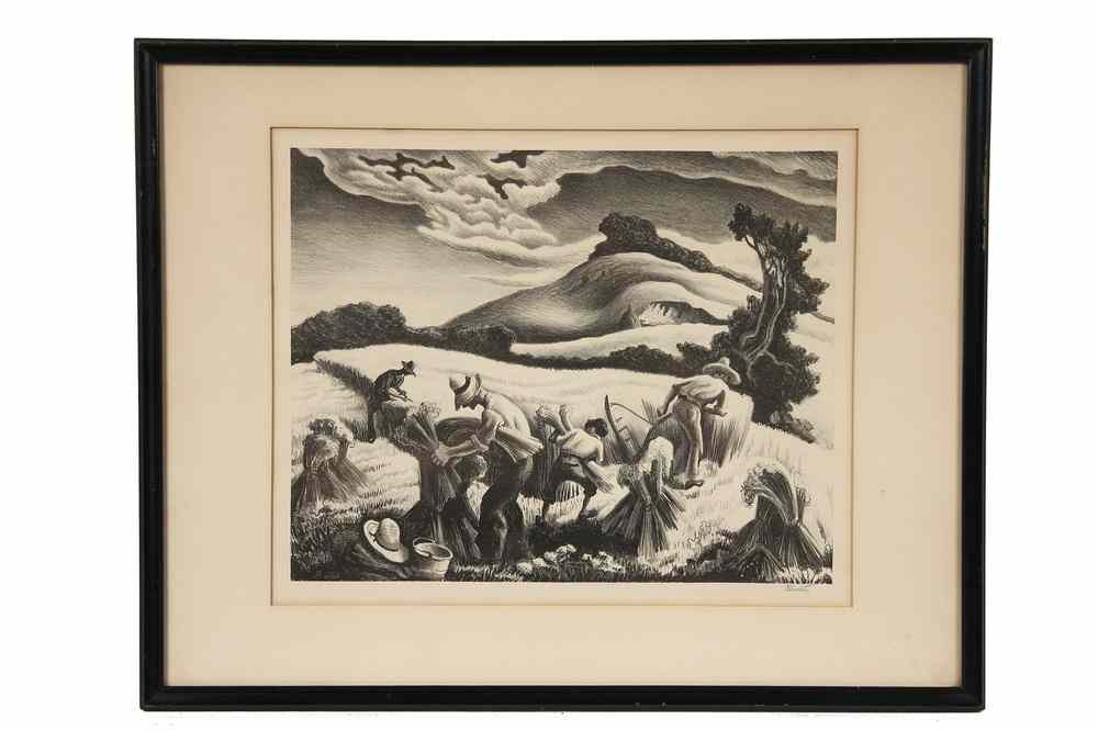 Appraisal: LITHO - 'Island Hay' by Thomas Hart Benton MO MA