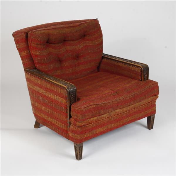 Appraisal: Romweber Viking Oak Lounge Chair Armchair H x W x