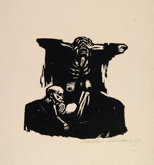 Appraisal: K THE KOLLWITZ Hunger Woodcut x mm x inches full