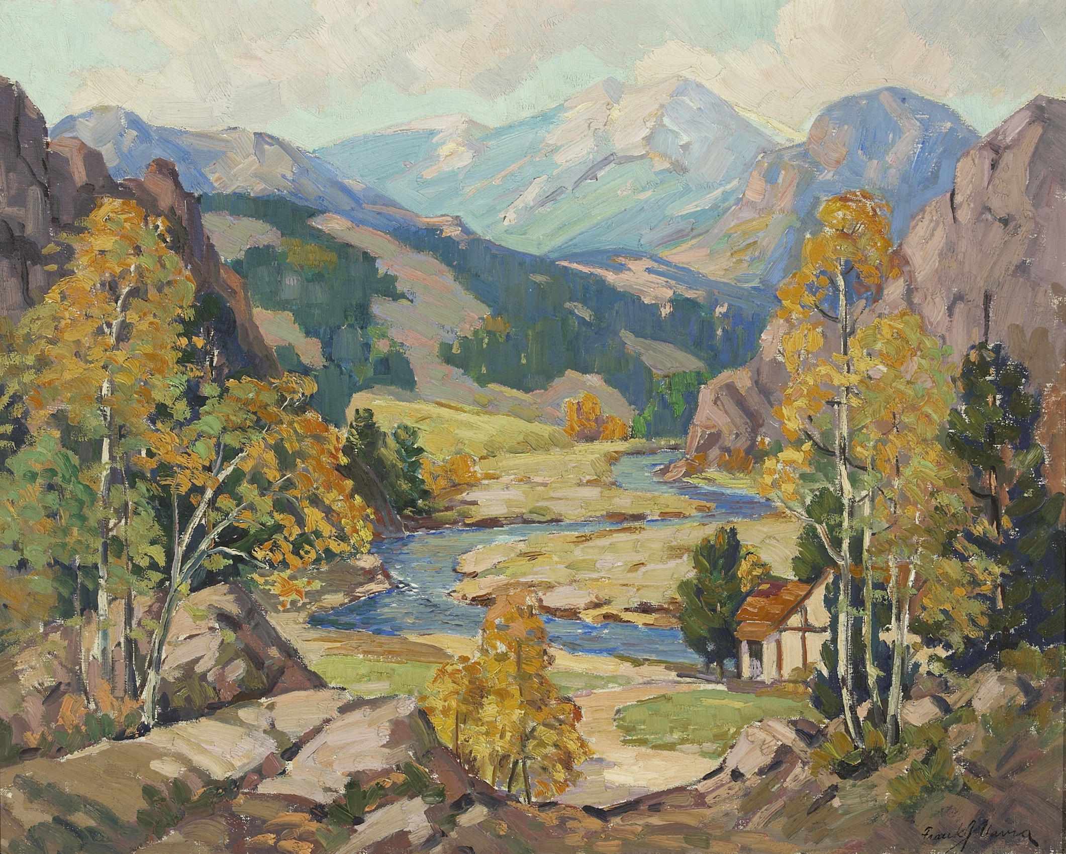 Appraisal: Frank Joseph Vavra American - Yellow meadows signed 'Frank J