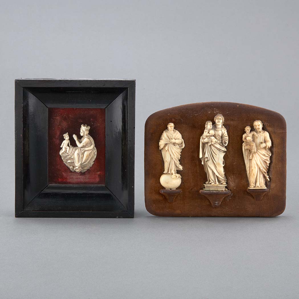 Appraisal: Group of Four Continental Ivory Figures th Century Two of