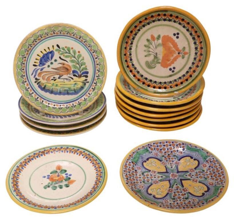 Appraisal: lot of Talavera pottery plates Mexico all hand-painted varying sizes