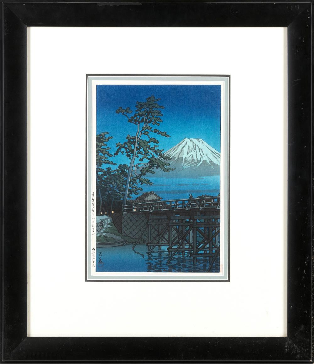 Appraisal: AFTER KAWASE HASUI JAPAN - MOUNT FUJI IN THE MOONLIGHT