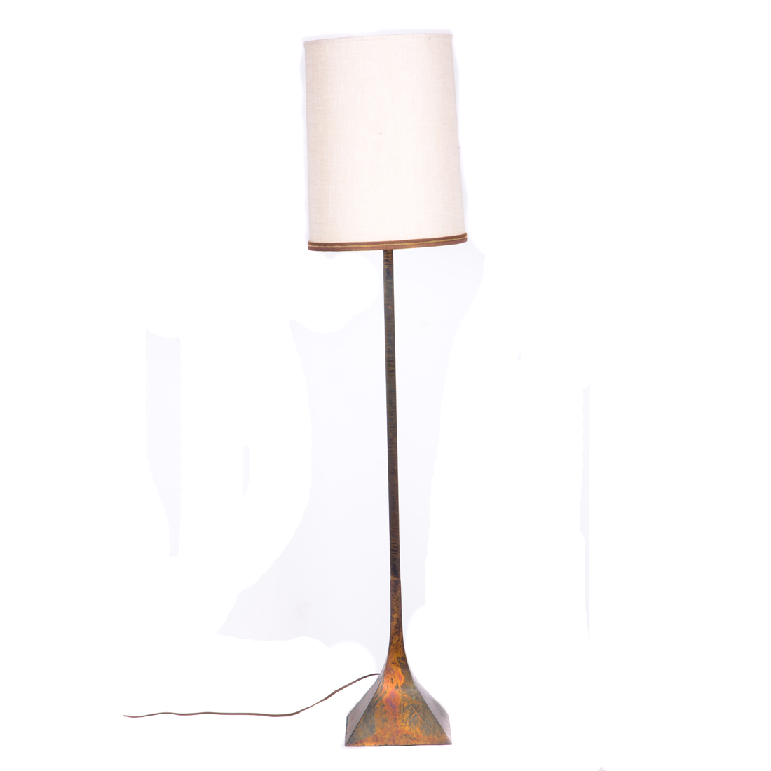 Appraisal: A LAUREL LAMP CO ACID ETCHED COPPER FLOOR LAMP A