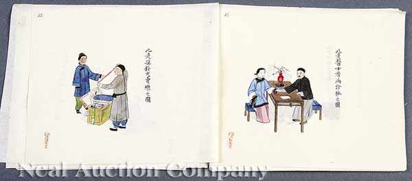 Appraisal: Chinese School early th c Traveling Shops a collection of