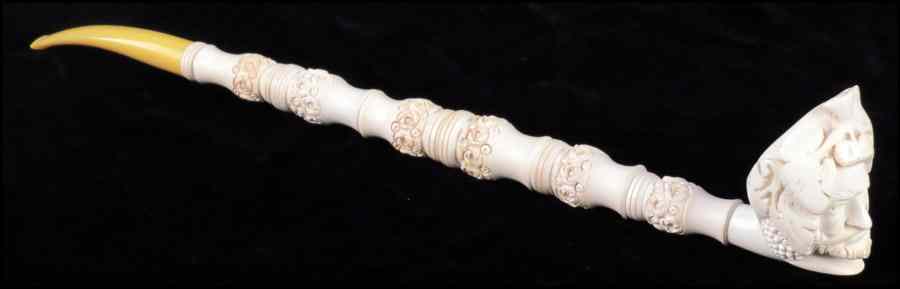 Appraisal: CARVED MEERSCHAUM PIPE Length '' Condition No Specific Condition Recorded