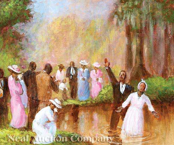 Appraisal: Lalla Walker Lewis American Mississippi - River Baptismal oil on