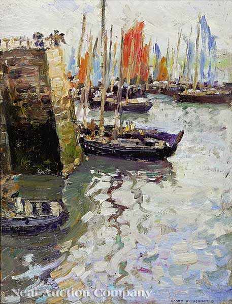 Appraisal: Harry B Lachman American - The Port at Douamenez Brittany