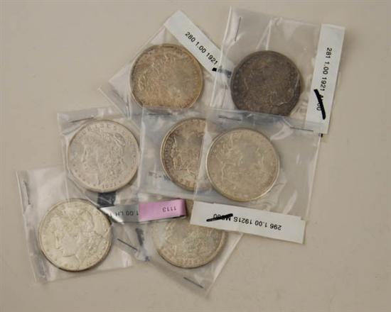 Appraisal: Eight Morgan Silver Dollars