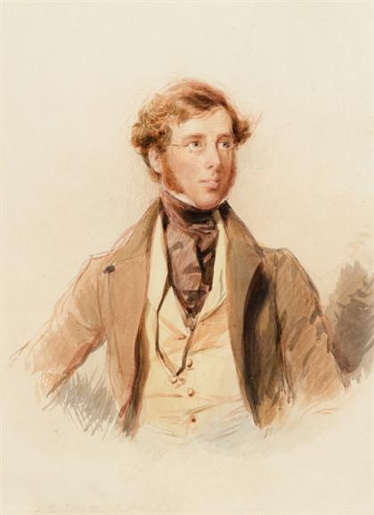 Appraisal: GEORGE RICHMOND R A british - PORTRAIT OF A YOUNG