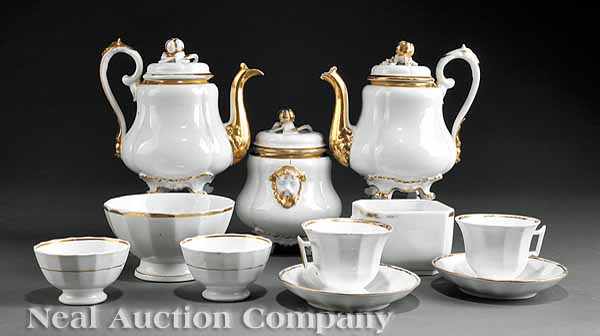 Appraisal: A Paris Porcelain Tea Service comprising teapots a large sugar