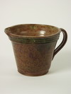 Appraisal: BATTER PITCHER - Rare th C American redware handled batter