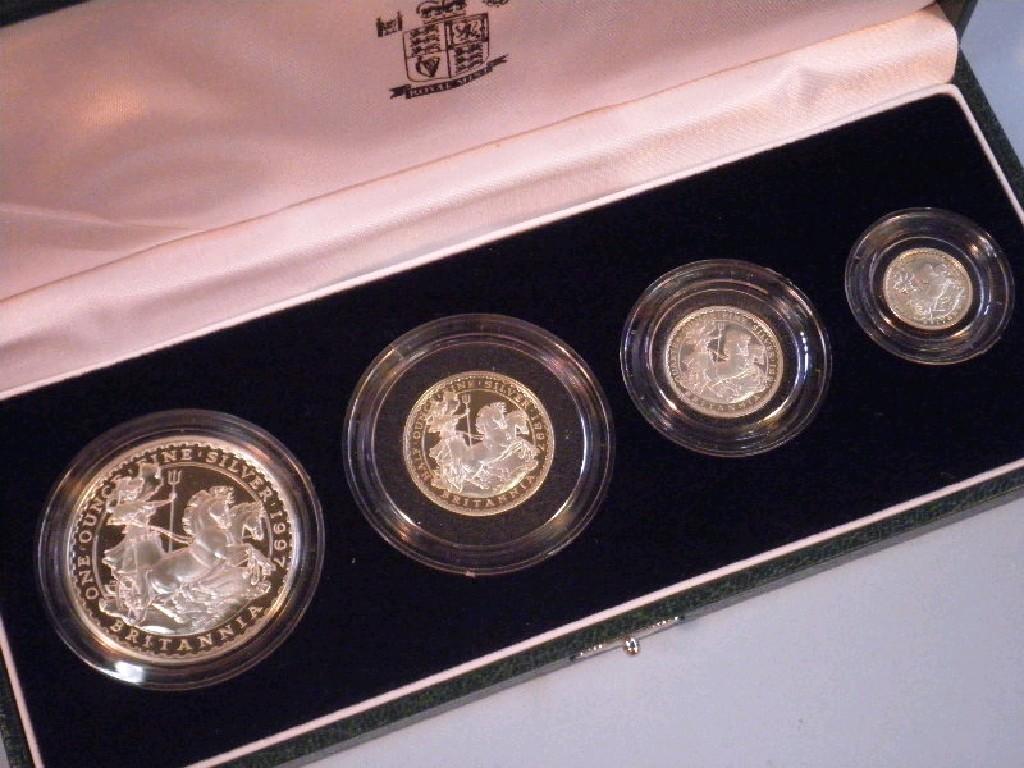 Appraisal: Britannia silver proof coins - cased