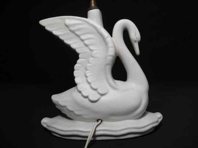 Appraisal: A Van Briggle art pottery figural lamp of a swan