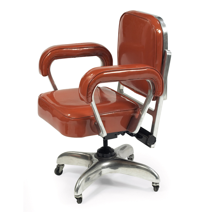 Appraisal: Fine Rest Aluminum Seating office chair s polished aluminum base