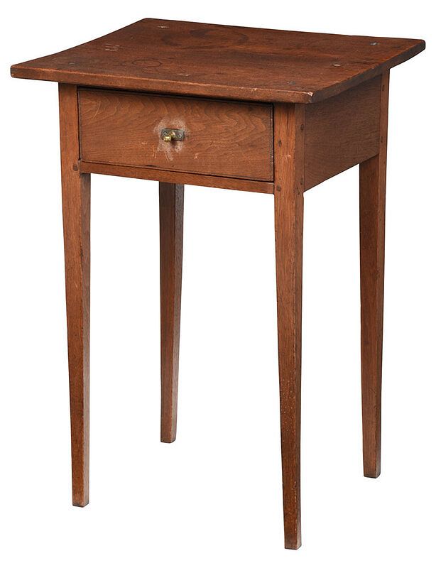 Appraisal: Federal Walnut One Drawer Table American early th century single