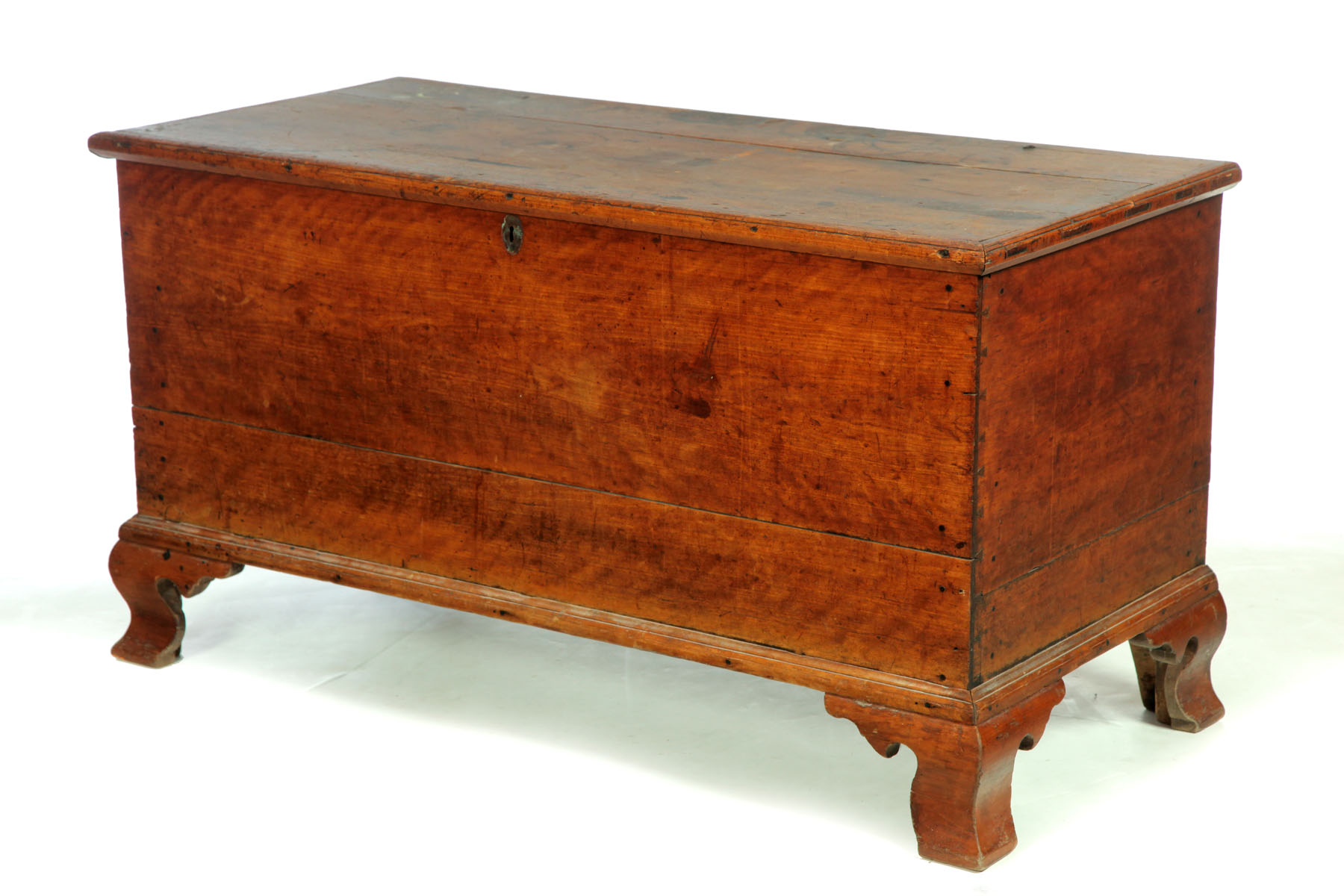 Appraisal: CHIPPENDALE BLANKET CHEST American th century cherry and poplar Ogee