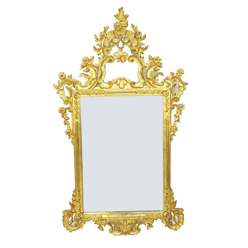 Appraisal: Modern Gilt Decorative Mirror Modern Gilt Composition Decorative Mirror Old