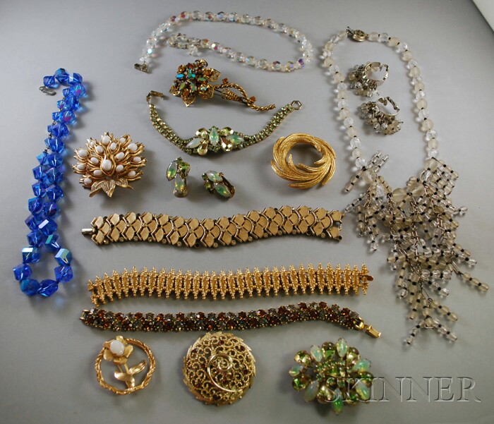 Appraisal: Small Group of Costume Jewelry including signed pieces from Monet