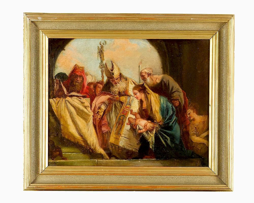 Appraisal: Giandomenico Tiepolo - -attributed Giandomenico Tiepolo - -attributed Oil study