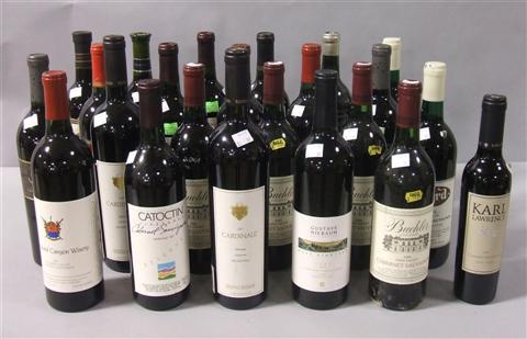 Appraisal: DOMESTIC BOX LOT Twenty-three bottles including Byrd Catoctin Cabernet Sauvignon