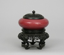 Appraisal: A Peachbloom Brushwash ca th Century Rounded globular form with