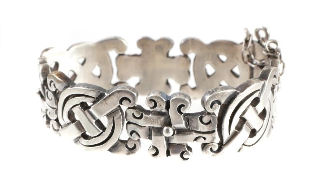 Appraisal: Mexican Modernist bracelet circa s- s a design by William