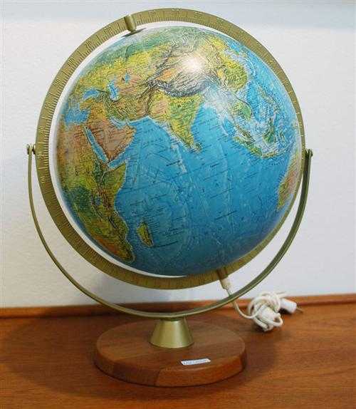 Appraisal: GLOBE Copenhagen for Scan-globe Gilt metal teak and synthetic material