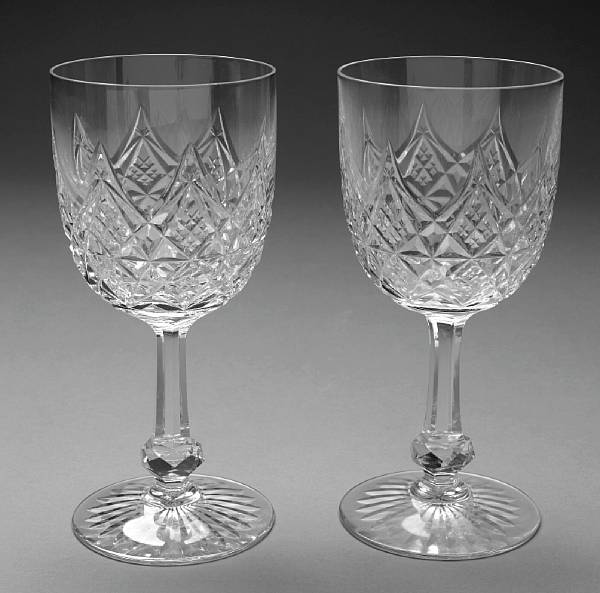 Appraisal: A set of twelve Baccarat crystal goblets height in