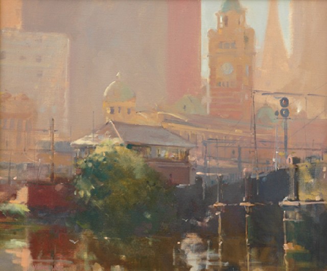 Appraisal: Maxwell Wilks born Flinders Street Station oil on canvas signed