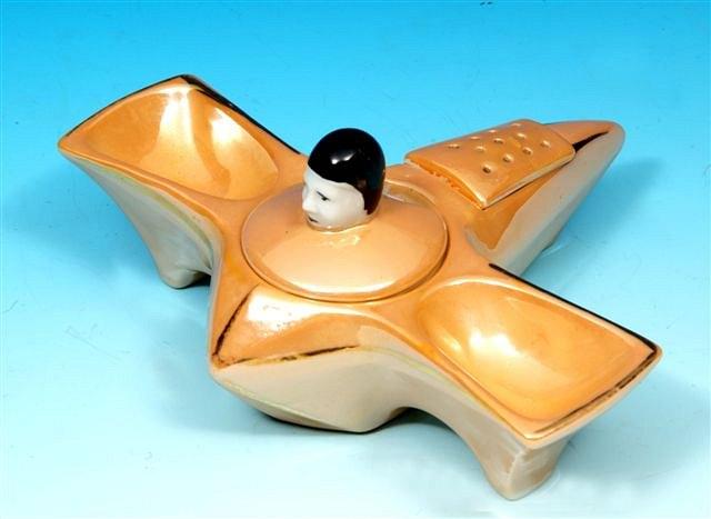 Appraisal: AN EARLY TH CENTURY POTTERY NOVELTY CRUET in the form