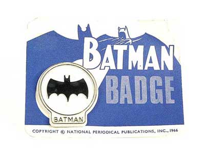 Appraisal: Batman Batman's Badge c - finished in white gold and