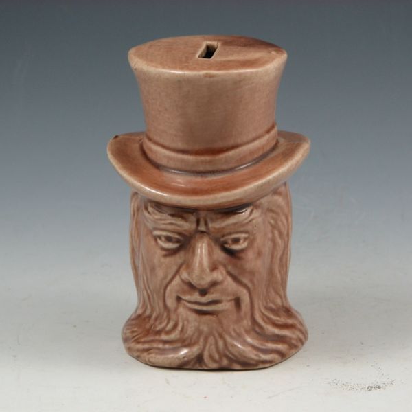 Appraisal: Roseville Uncle Sam novelty bank in a light brown high