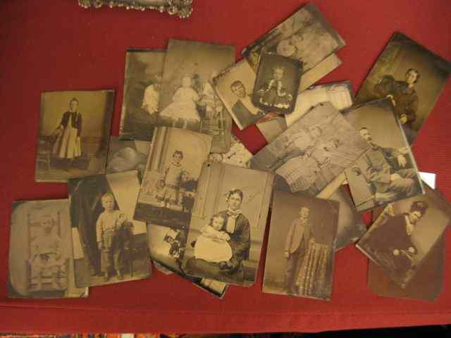 Appraisal: Collection of Tin Type Photographic Images wide variety