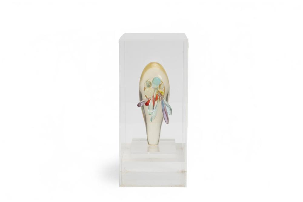 Appraisal: A Lucite sculpture in Plexiglas case Fourth-quarter th Century The