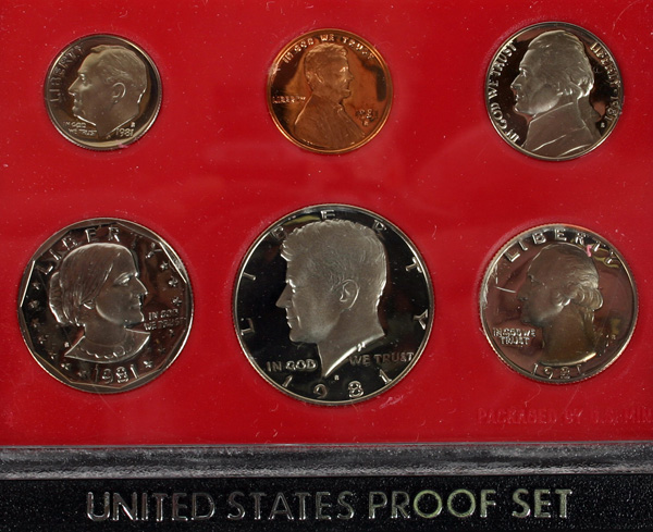 Appraisal: Two U S Mint Proof Sets w Boxes