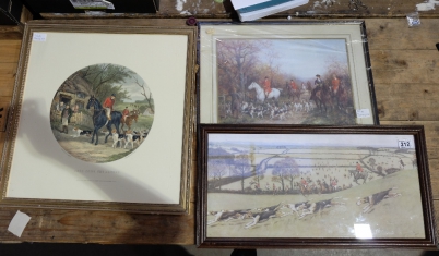 Appraisal: Framed prints of Hunting scenes