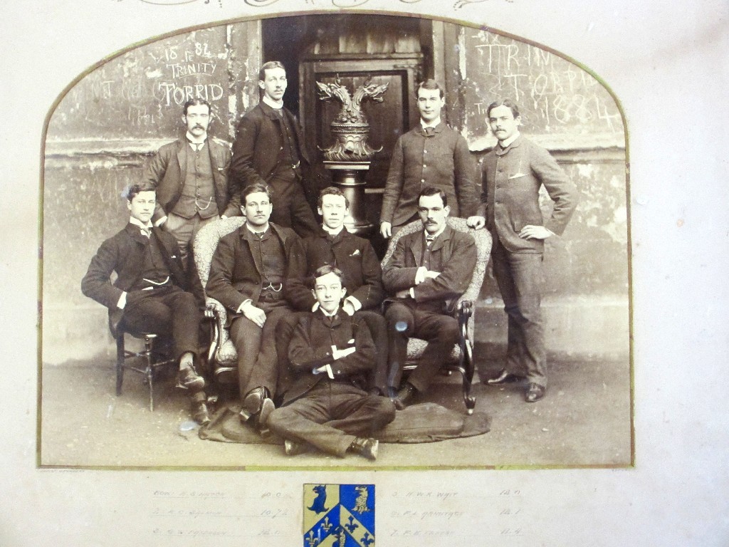 Appraisal: Three framed Victorian photographs comprising Trinity College Oxford Torpid University