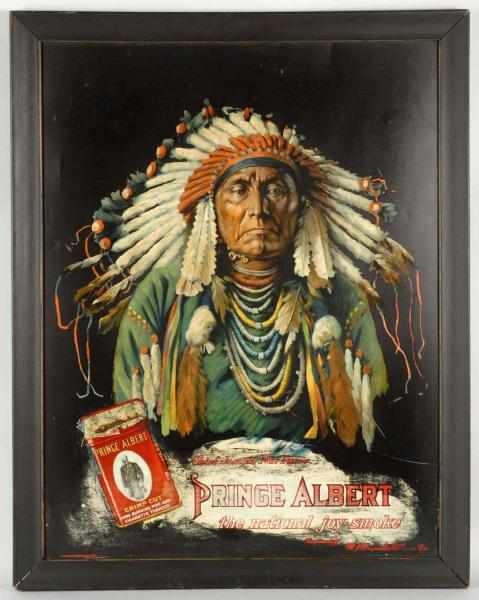 Appraisal: Tin Prince Albert Tobacco Advertising Sign Description Beautiful image of