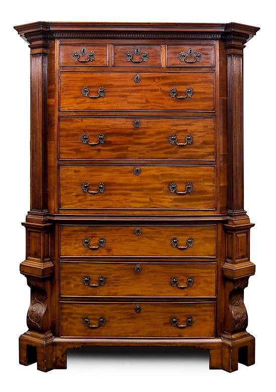 Appraisal: An English Chest-on-Chest Height x width x depth inches An