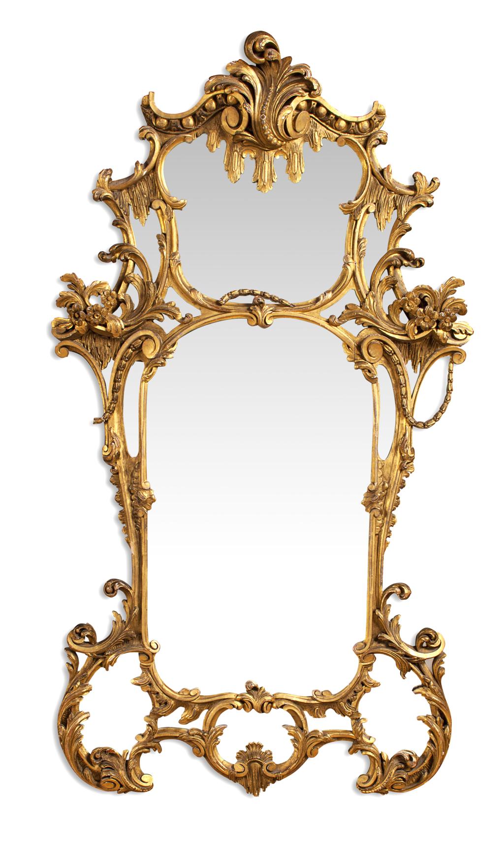 Appraisal: PAIR OF VICTORIAN GILTWOOD AND GESSO MIRRORS TH CENTURY the