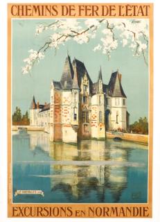 Appraisal: Vintage Travel Poster Ch teau d' Ch teau d' -circa