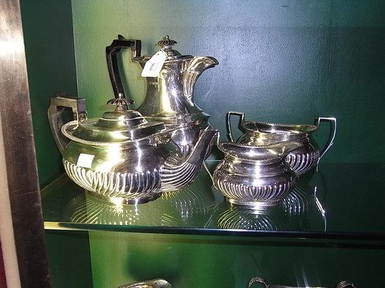 Appraisal: A SILVER HALF-REEDED FOUR PIECE TEA AND COFFEE SET the