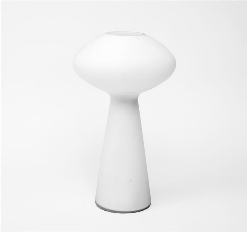 Appraisal: PUKEBERG SWEDEN TABLE LAMP White frosted glass x in diam