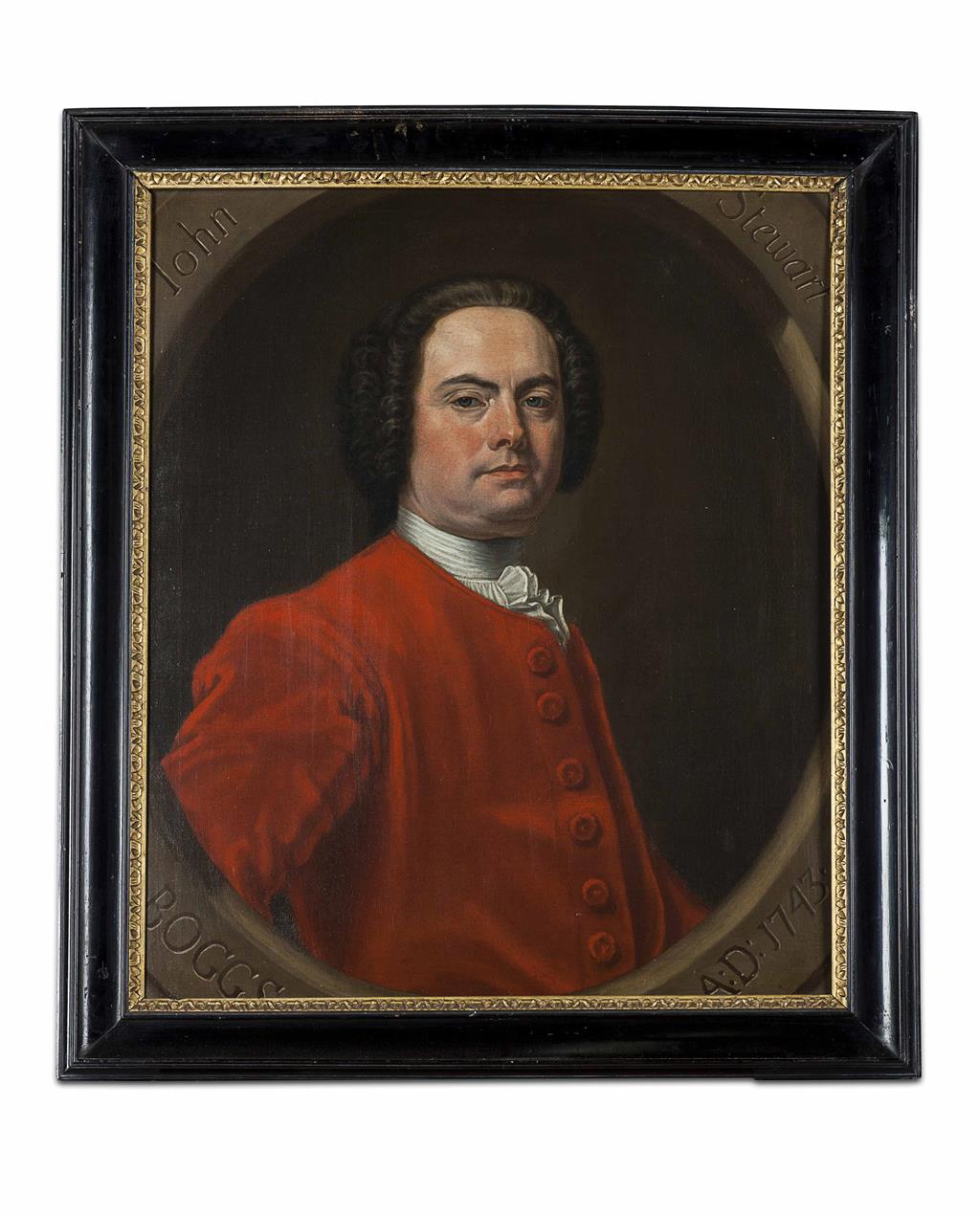 Appraisal: FOLLOWER OF ALLAN RAMSAY HALF LENGTH PORTRAIT OF JOHN STEWART