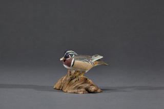 Appraisal: Miniature Wood Duck Harold N Gibbs Miniature Wood DuckHarold N