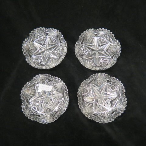 Appraisal: Cut Glass Dishes center star brilliant period